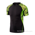 Lidong Wholesales Custom Short Sleeve Sports Tops бясшвоўны спартыўны Mens Compression Gym Wear